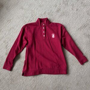 Champion Stanford Women's 1/4 Snap Pullover Sweatshirt in Perfect Condition